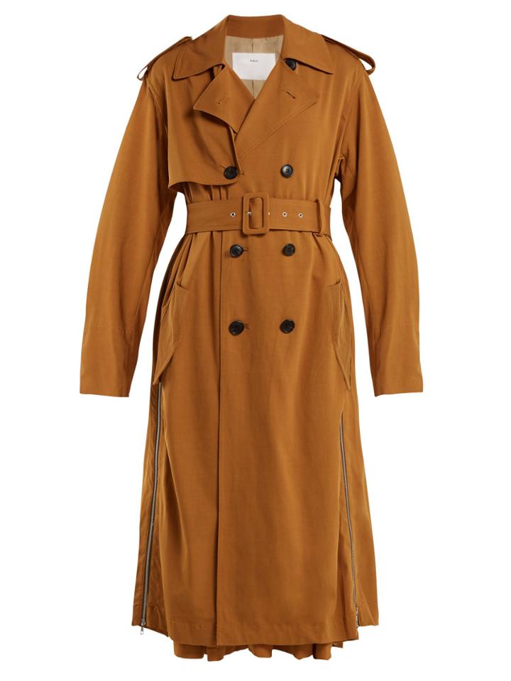 Toga Double-breasted Side-zip Trench Coat