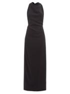 Proenza Schouler - Racer-back Crepe Maxi Dress - Womens - Black