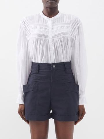 Isabel Marant Toile - Rachel High-rise Cotton Shorts - Womens - Black