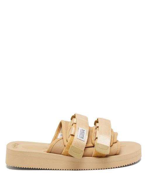 Matchesfashion.com Suicoke - Moto-cab Nubuck Slides - Womens - Beige