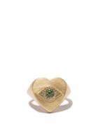 Ladies Fine Jewellery Ileana Makri - Eye Chevalier Diamond, Sapphire & 18kt Gold Ring - Womens - Gold Multi