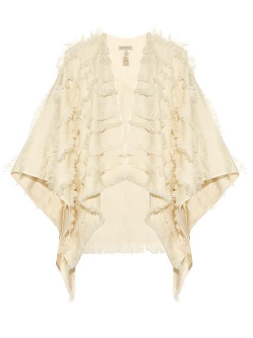 Burberry London Fil Coup Wool And Cashmere-blend Shawl