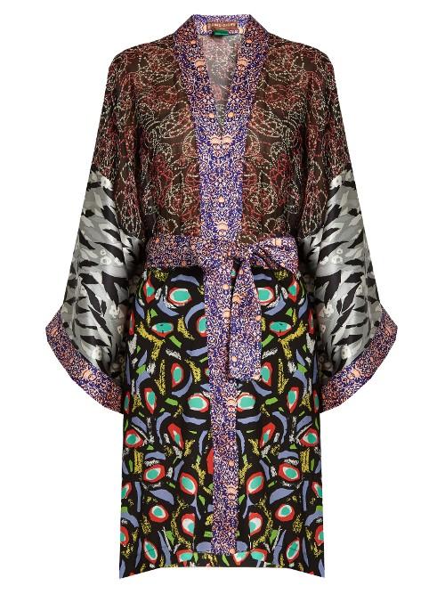 Duro Olowu Multi-print Kimono Georgette Dress