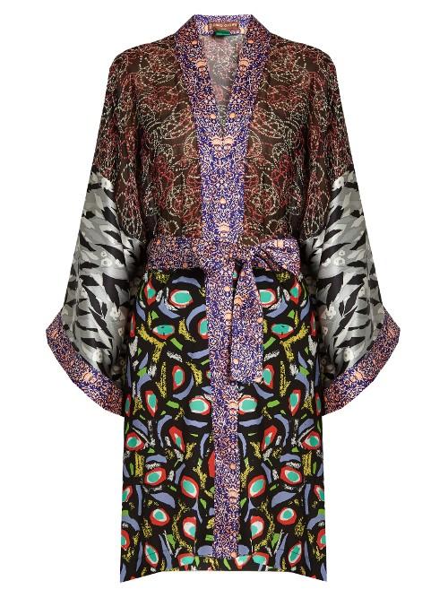 Duro Olowu Multi-print Kimono Georgette Dress