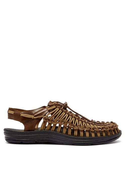 Matchesfashion.com Keen - Uneek Drawstring Leather Sandals - Mens - Brown