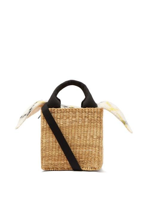 Matchesfashion.com Muu - Rita Squared Woven Grass Bag - Womens - Yellow Multi