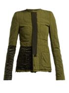 Matchesfashion.com Haider Ackermann - Quilted Cotton Canvas Jacket - Womens - Khaki