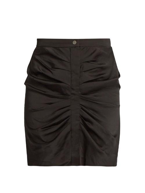 Isabel Marant Étoile Hotta Ruched Crepe De Chine Mini Skirt