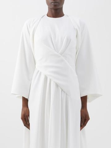 E.stott - Beau Wide-sleeve Satin Bolero Jacket - Womens - White