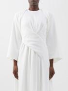 E.stott - Beau Wide-sleeve Satin Bolero Jacket - Womens - White