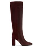 Matchesfashion.com Nicholas Kirkwood - Elements Suede And Leather Knee-high Boots - Womens - Burgundy