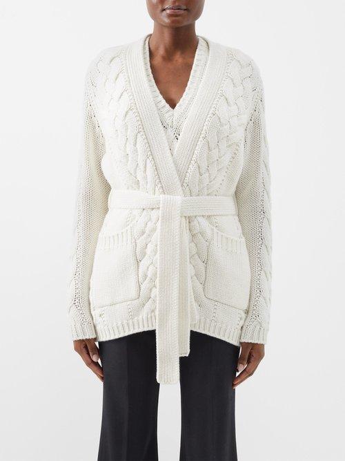 Gabriela Hearst - Aguirre Belted Cashmere Cardigan - Womens - Ivory