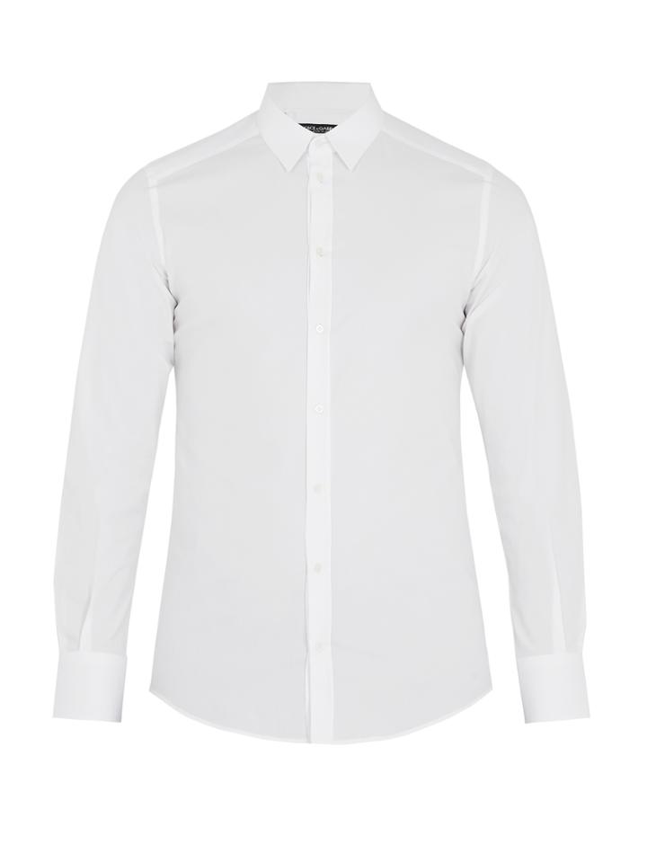Dolce & Gabbana Gold-fit Single-cuff Stretch Cotton-blend Shirt