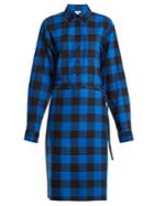 Vetements Tie-waist Checked Cotton-flannel Shirtdress