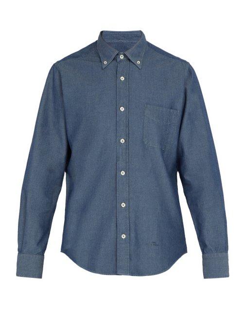 Matchesfashion.com Presidents - Chambray Cotton Shirt - Mens - Indigo