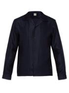 Matchesfashion.com Sasquatchfabrix - Point Collar Satin Shirt - Mens - Navy