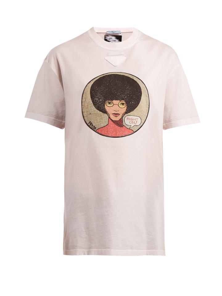 Prada Angela Davis Cotton T-shirt