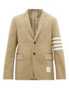 Matchesfashion.com Thom Browne - Striped Single-breasted Cotton Blazer - Mens - Camel