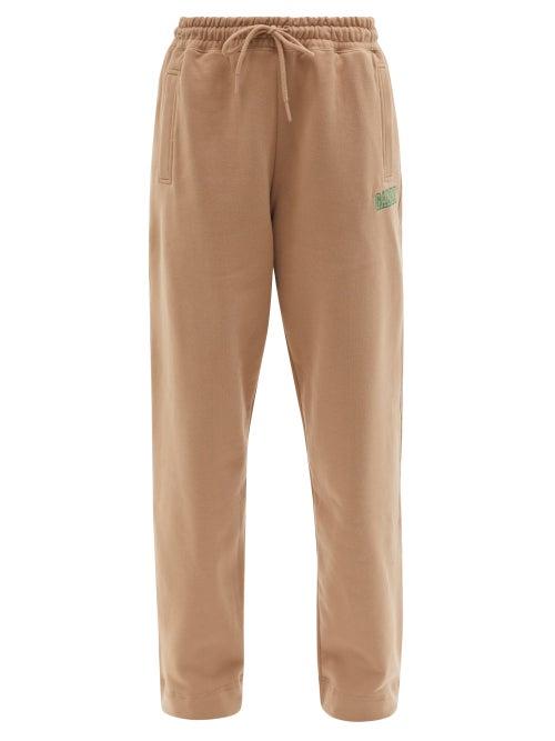 Ladies Rtw Ganni - Software Organic Cotton-blend Track Pants - Womens - Beige