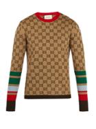 Gucci Gg-jacquard Crew-neck Wool Sweater