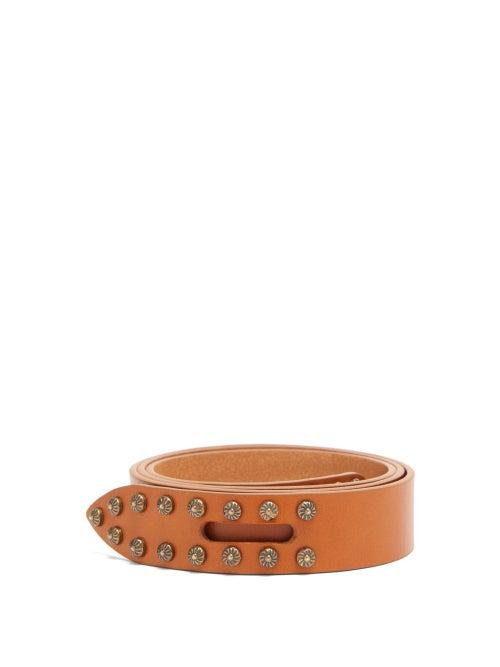 Matchesfashion.com Isabel Marant - Lelo Studded Leather Belt - Womens - Tan