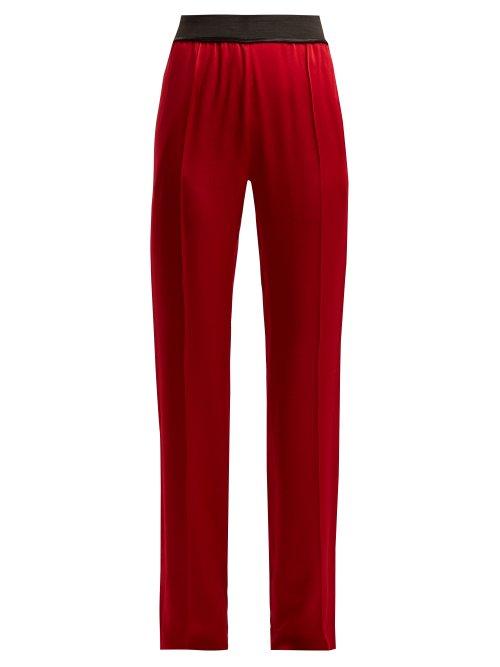 Matchesfashion.com Haider Ackermann - Kuiper Straight Leg Trousers - Womens - Red