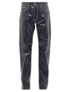 Matchesfashion.com Eytys - Cypress Straight Leg Coated Denim Jeans - Mens - Navy