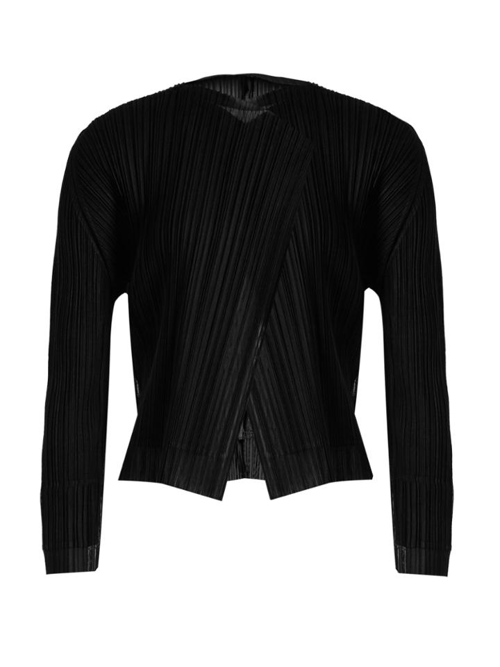 Pleats Please Issey Miyake Flutter Tulle-overlay Pleated Jacket
