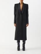 Alexander Mcqueen - Shawl-lapel Longline Twill Tuxedo Coat - Womens - Black
