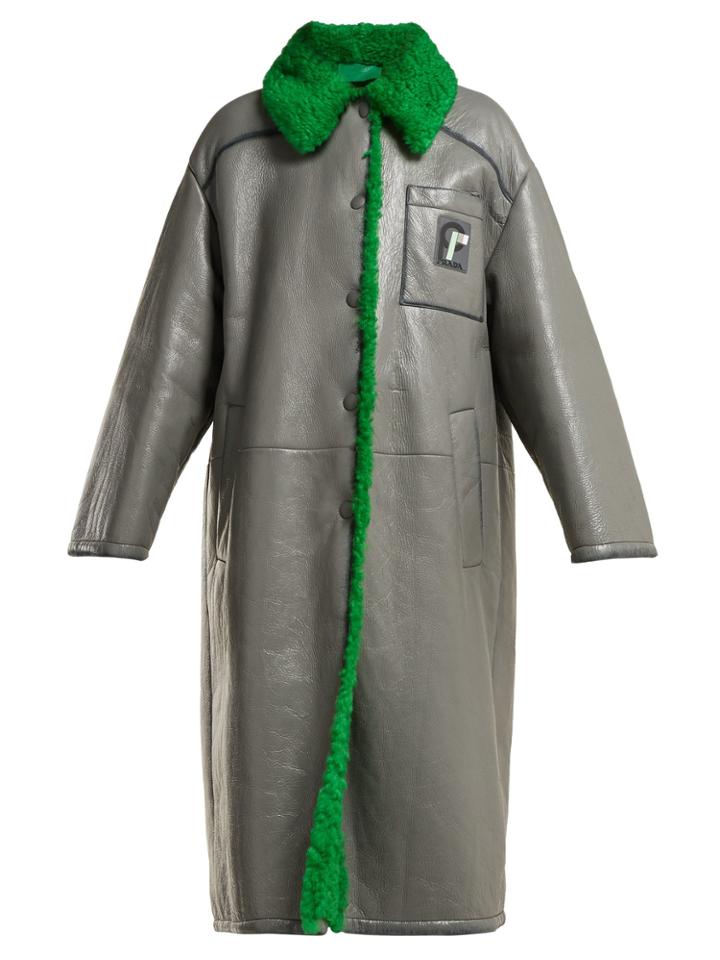 Prada Shearling-lined Leather Coat
