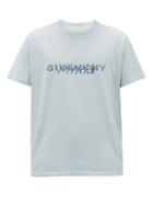 Matchesfashion.com Givenchy - Logo-print Cotton-jersey T-shirt - Mens - Blue