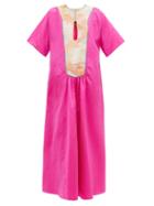 Matchesfashion.com Rianna + Nina - Vintage Obi-plastron Silk Maxi Dress - Womens - Multi
