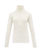 Matchesfashion.com Sara Lanzi - Roll Neck Merino Wool Sweater - Womens - Ivory