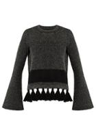 Proenza Schouler Tassel-hem Tweed Sweater