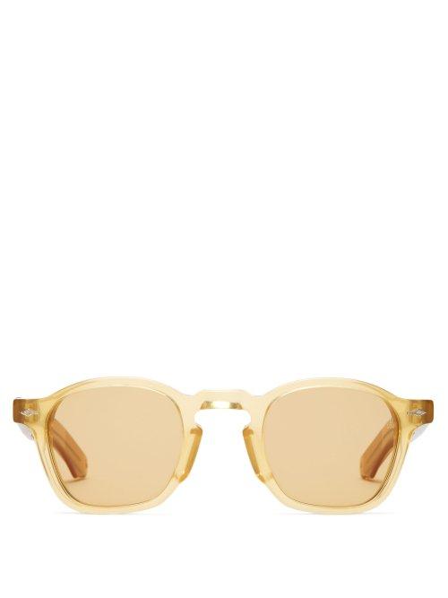 Matchesfashion.com Jacques Marie Mage - Zephirin Round Frame Sunglasses - Mens - Beige