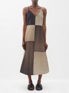 Joseph - Hazel Wool-blend Midi Dress - Womens - Beige Black