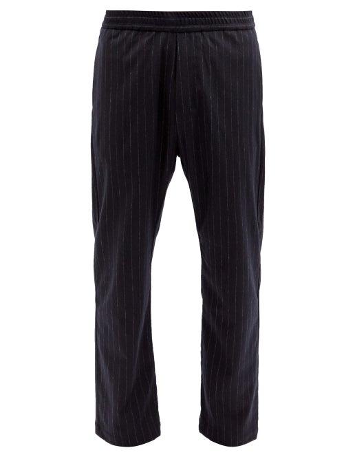 Matchesfashion.com Barena Venezia - Bativoga Pinstriped Wool-blend Trousers - Mens - Navy