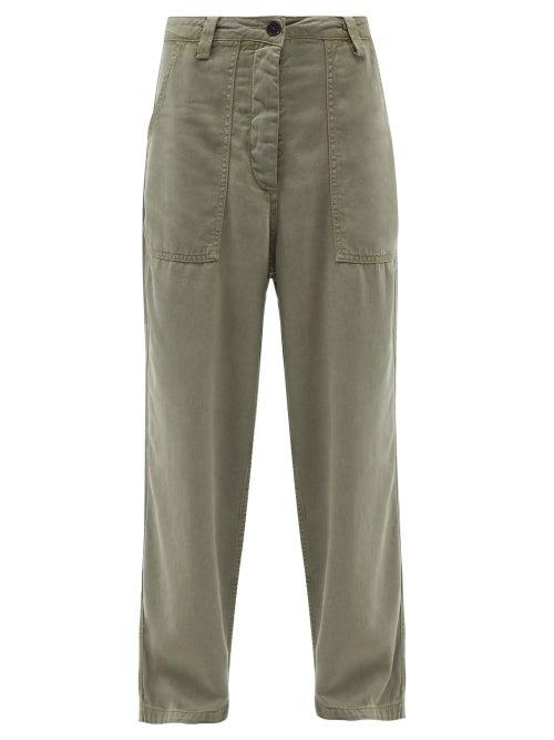 Raey - Wide-leg Pocket-front Trouser - Womens - Khaki