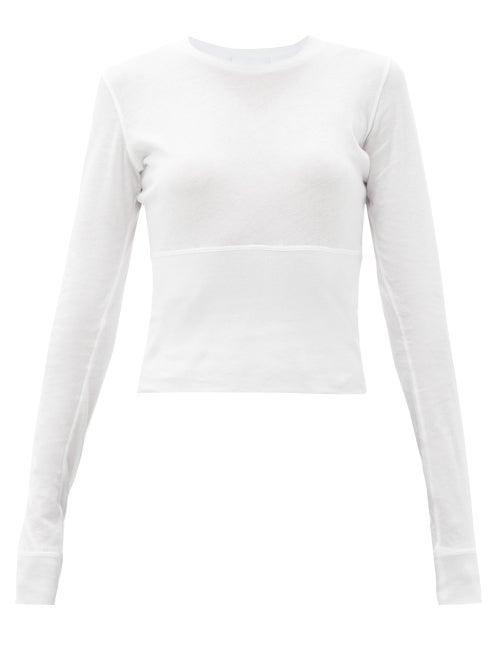 Matchesfashion.com Wardrobe. Nyc - Release 06 Panelled Cotton-jersey T-shirt - Womens - White