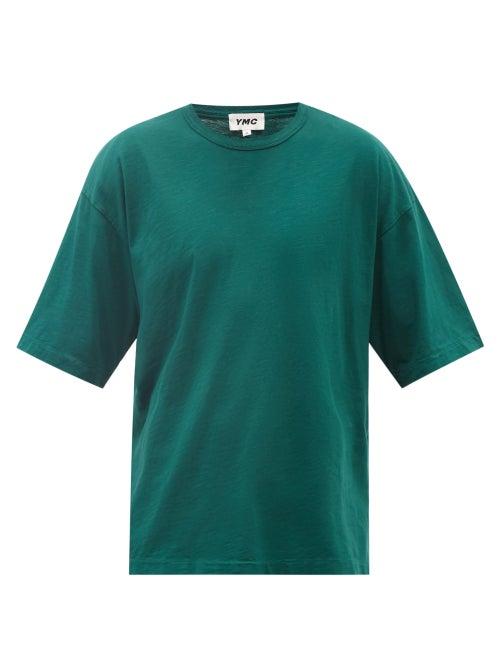 Ymc - Triple Organic-cotton Jersey T-shirt - Mens - Green