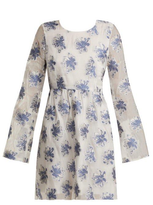 Matchesfashion.com Athena Procopiou - In The Hills Floral Fil Coup Organza Dress - Womens - White Multi