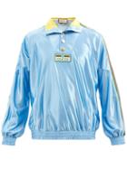 Gucci - Web-stripe Jersey Track Jacket - Mens - Blue