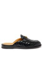 Gucci - Marmont Gg Matelass-leather Backless Loafers - Mens - Black