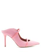 Matchesfashion.com Malone Souliers - Maureen Upcycled-linen Mules - Womens - Pink