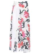 Matchesfashion.com Marni - Belted Tropical-print Voile Wrap Skirt - Womens - Ivory Multi