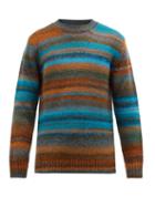 Matchesfashion.com Altea - Ombr Stripe Wool Blend Sweater - Mens - Blue Multi
