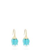 Matchesfashion.com Irene Neuwirth - Turquoise, Pearl & 18kt Gold Earrings - Womens - Yellow Gold