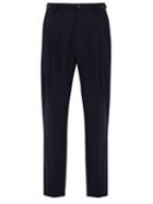 Matchesfashion.com Lanvin - High Rise Wool Twill Trousers - Mens - Navy