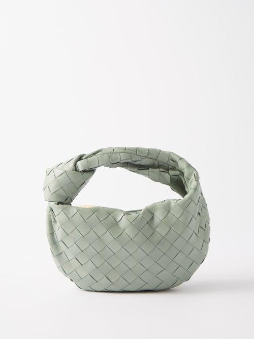 Bottega Veneta - Jodie Mini Intrecciato-leather Shoulder Bag - Womens - Light Green