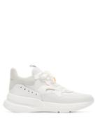 Matchesfashion.com Alexander Mcqueen - Runner Raised-sole Neoprene And Leather Trainers - Mens - White